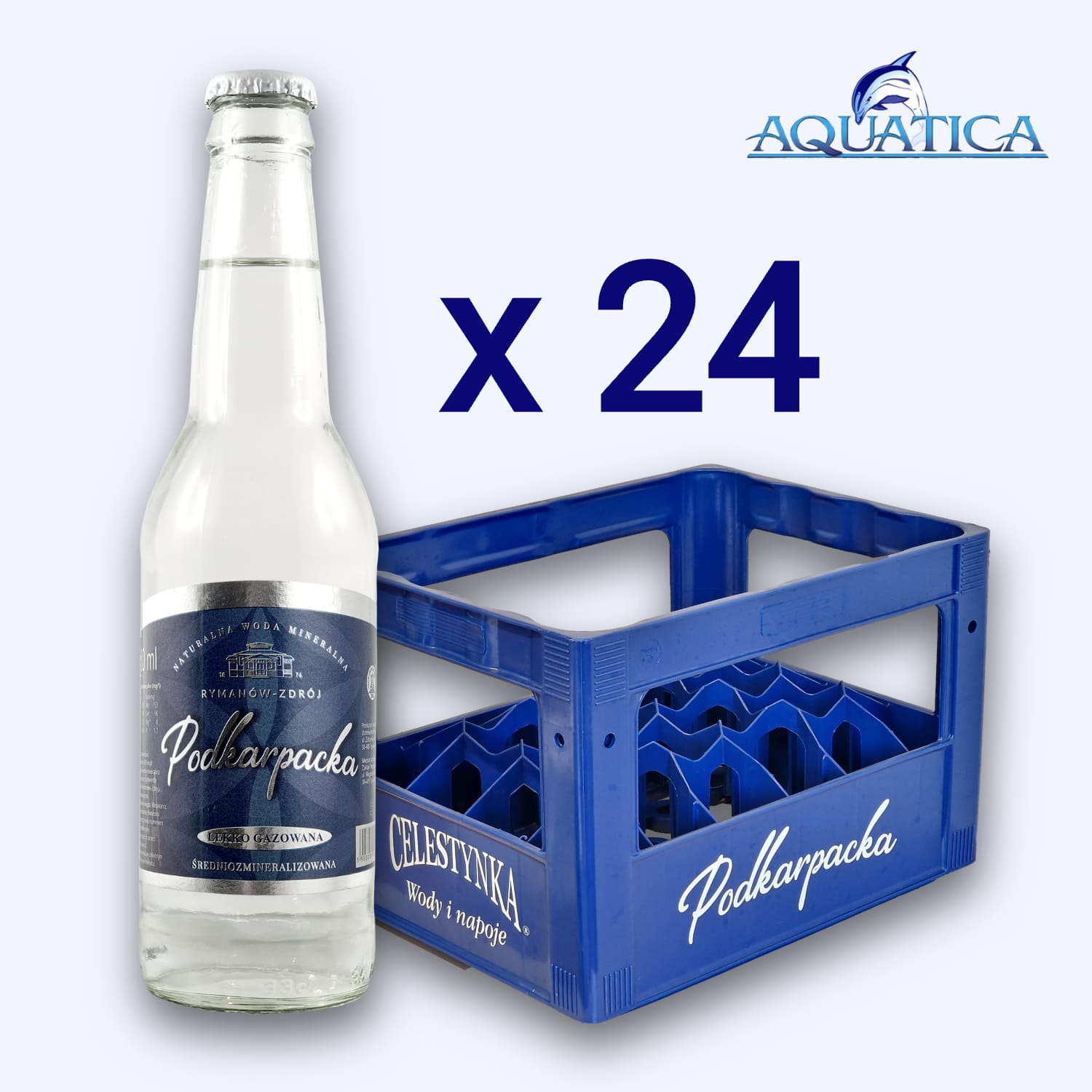 Podkarpacka lekko gazowana 0,33l zwrotna (24 szt.) 1 Podkarpacka 0,33 l lekko gazowana ze skrzynką