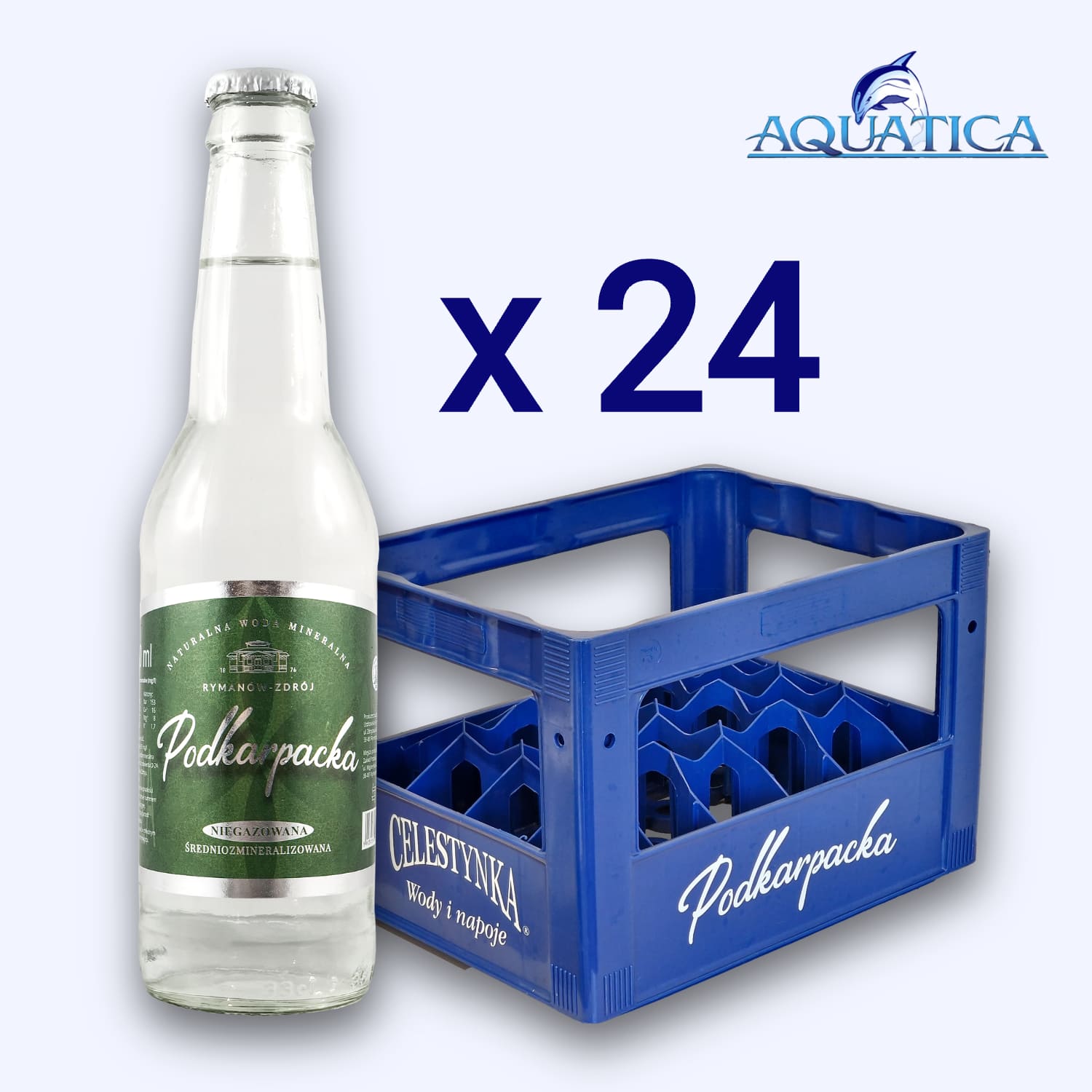 Podkarpacka niegazowana 0,33l zwrotna (24 szt.) 1 Podkarpacka 0,33 l niegazowana ze skrzynką