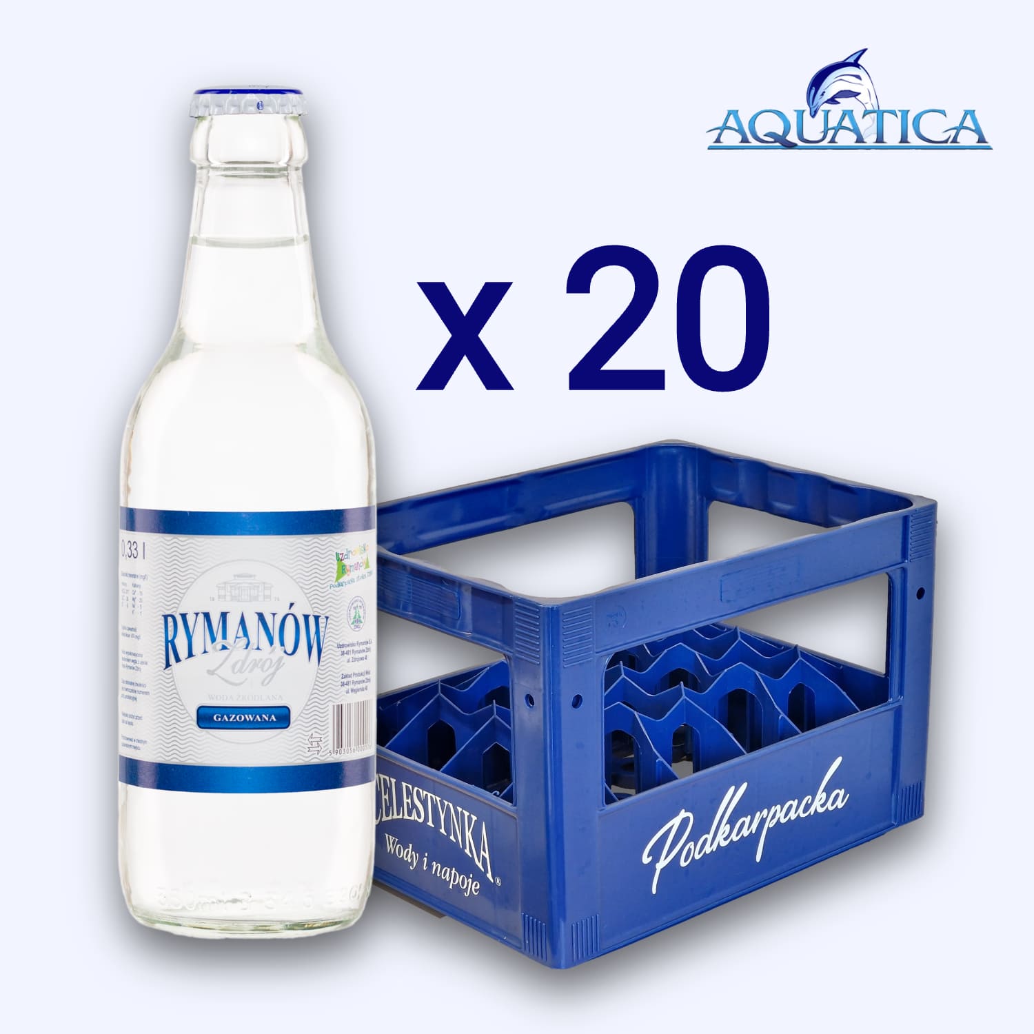 Rymanów niegazowana 0,33l zwrotna (20 szt.) 1 Rymanów niegazowana 0,33 20 szt (ze skrzynką zwrotną)